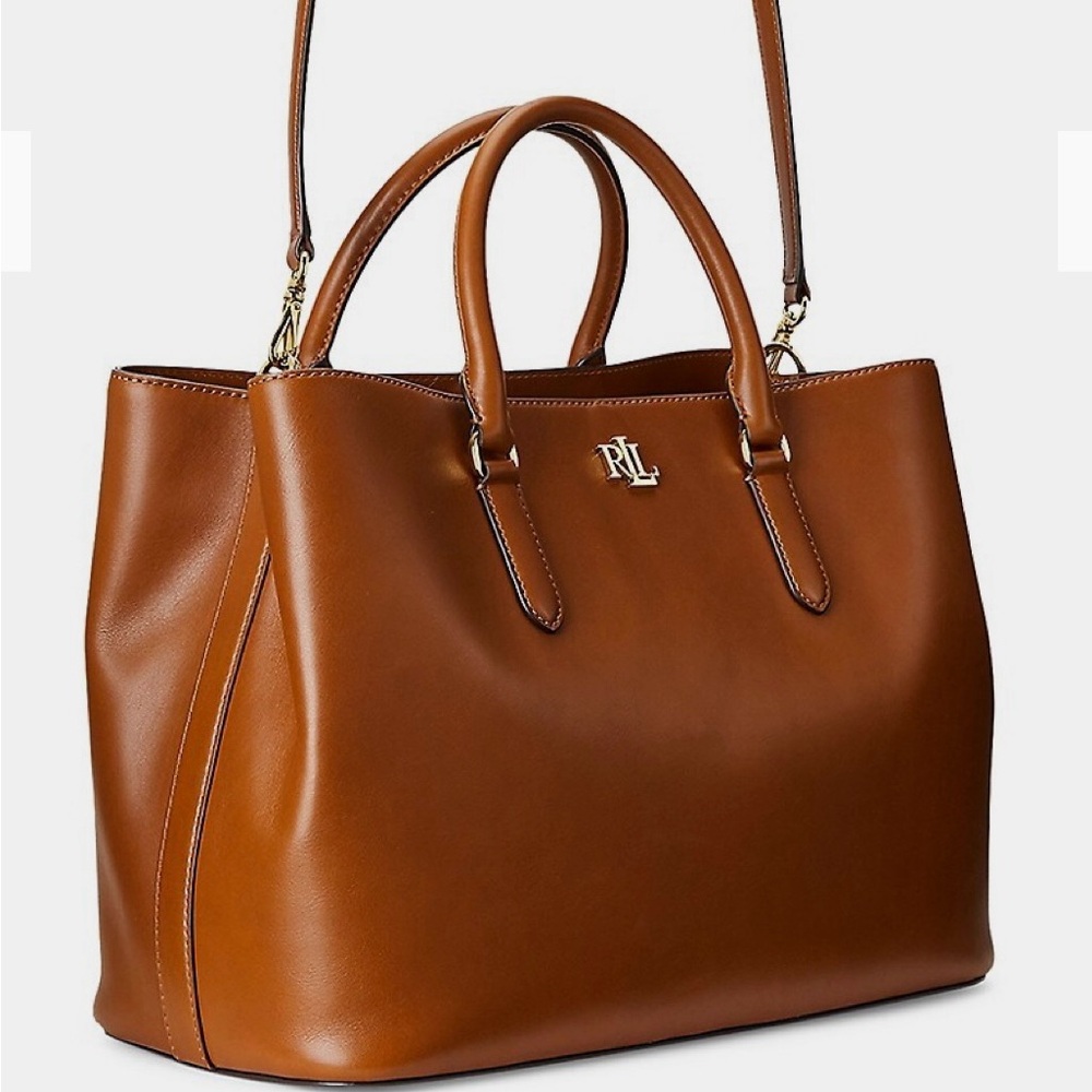 Ralph Lauren Brown Leather Tote Bag